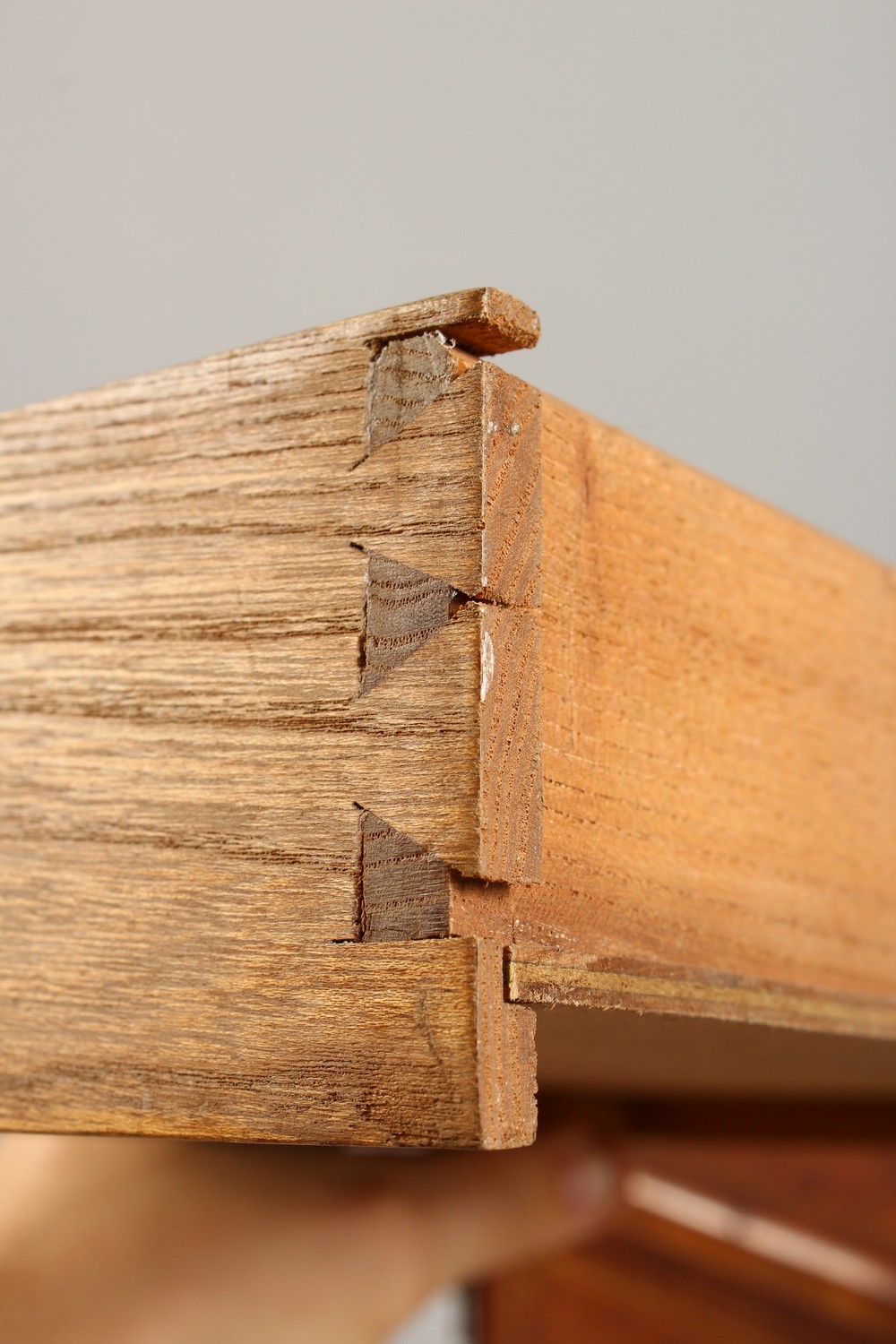 A MINIATURE FRENCH PARQUETRY AND MARQUETRY TWO DRAWER COMMODE, on tapering legs. 12ins wide. - Image 13 of 15