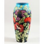 R. BISHOP, A LARGE MOORCROFT LIMITED EDITION VASE, No. 135/350, dated 2002, with tube lined floral