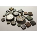A COLLECTION OF TWENTY-ONE BYZANTINE BRONZE RECTANGULAR AND DISC WEIGHTS. Various Sizes.
