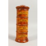 A FOUR TIER SPICE TOWER. 7.5ins high.