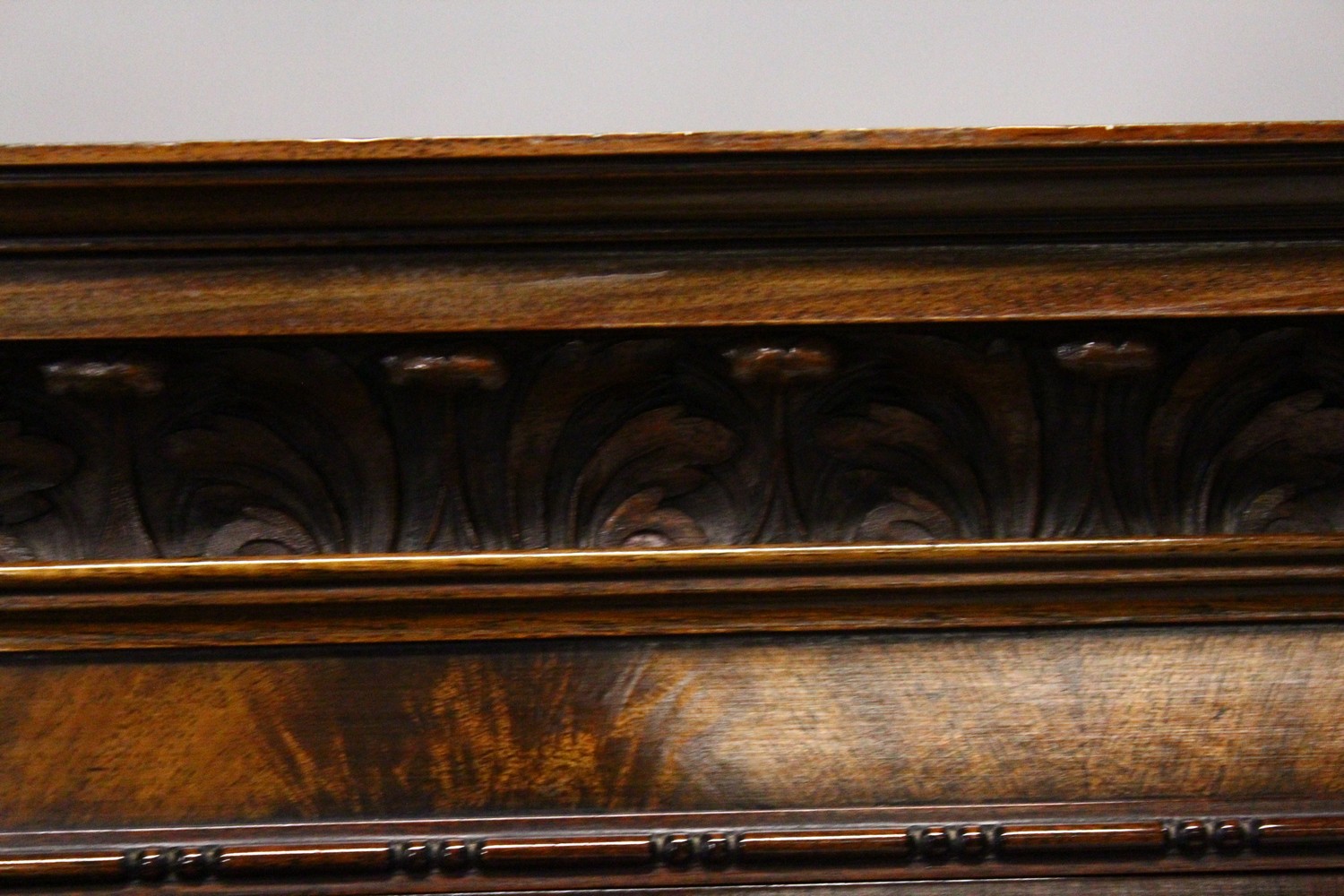 A GOOD MID 20TH CENTURY MAHOGANY WALL CABINET, by WARING & GILLOW, with carved cornice, pair of - Image 3 of 8