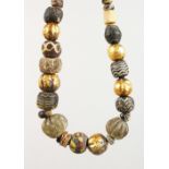 A SUPERB LARGE ROMAN BEAD NECKLACE.