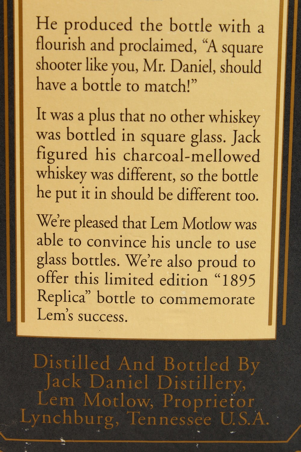 JACK DANIEL'S, 1895 Replica Bottle, boxed. - Image 6 of 6