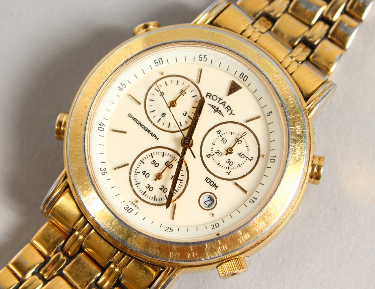 ROTARY, a gentleman's chronograph style wristwatch, boxed.