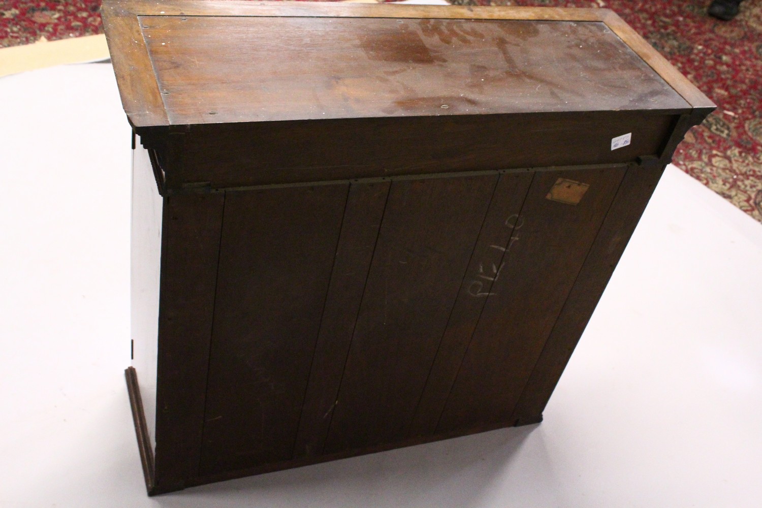 A GOOD MID 20TH CENTURY MAHOGANY WALL CABINET, by WARING & GILLOW, with carved cornice, pair of - Image 8 of 8