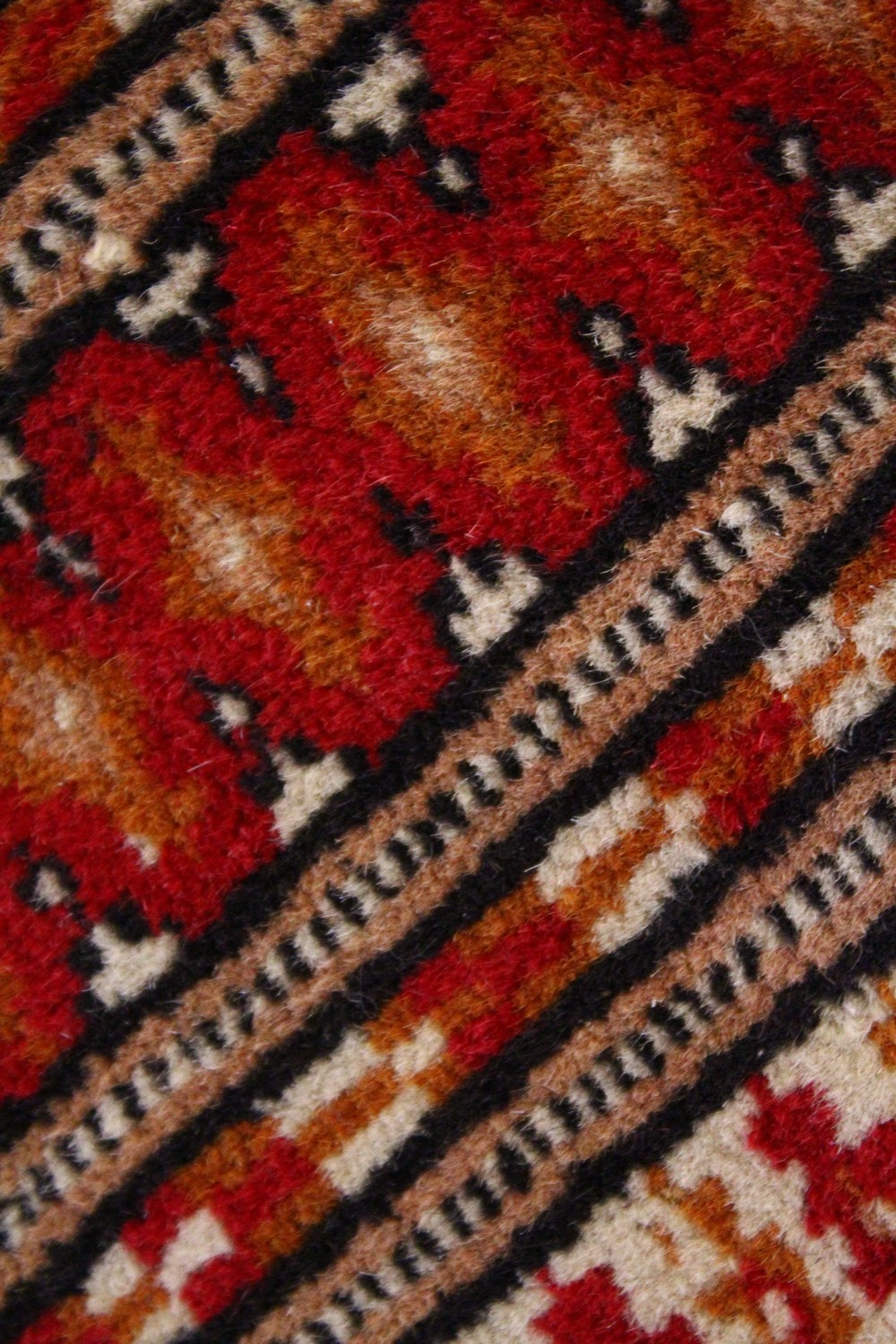 A GOOD LARGE BOKHARA CARPET, MID 20TH CENTURY, red ground with six rows of thirty gulls, within an - Image 10 of 12