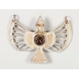 OSWALDO GUAYASAMIN (1919-1999) ECUADORIAN A silver bird pendant, of pierced stylised form, with part