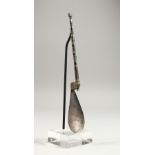 A ROMAN SILVER SPOON with inscription. 8.5ins long.