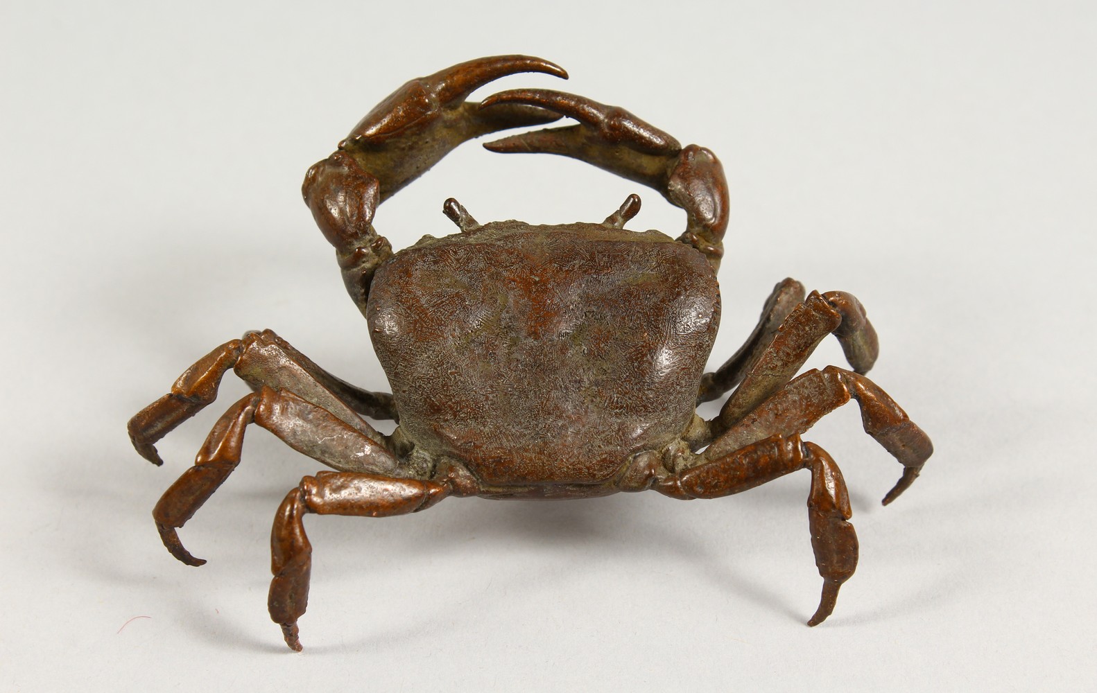 A JAPANESE BRONZE MODEL OF A CRAB. 4ins wide. - Image 2 of 4