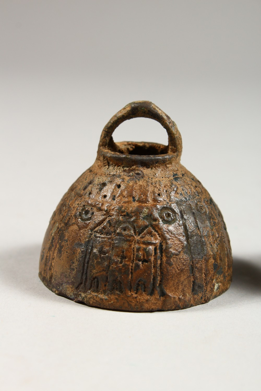 THREE BYZANTINE BRONZE BELLS. 1.5ins, 2ins and 4ins high. - Image 2 of 17