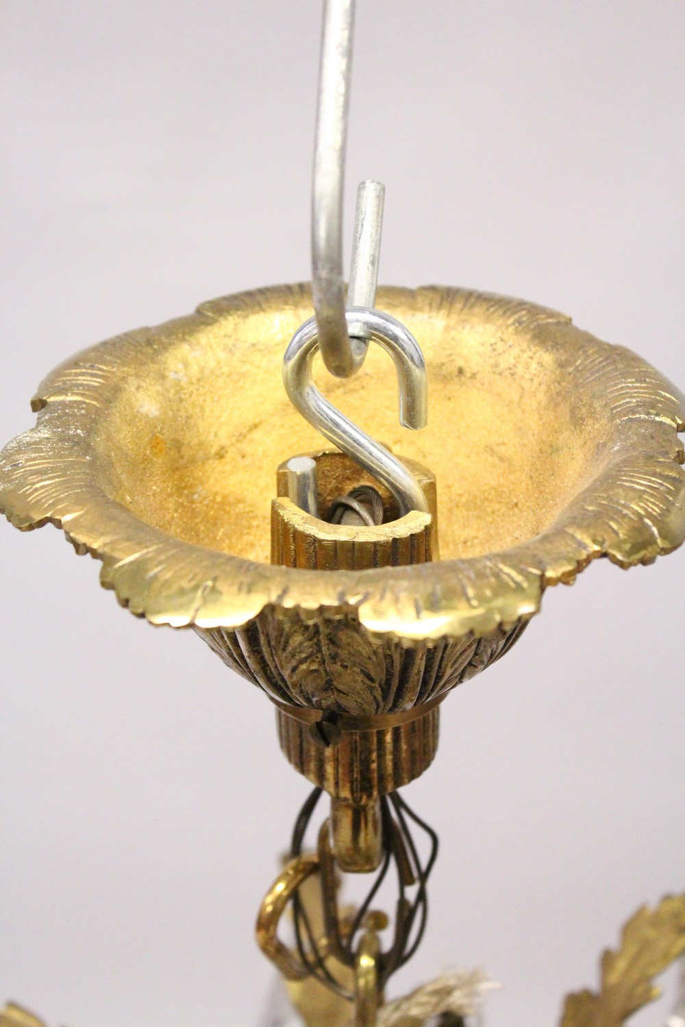 A VERY GOOD LOUIS XVI DESIGN ORMOLU AND CUT GLASS TWELVE BRANCH CHANDELIER, the upper tier with - Image 2 of 8