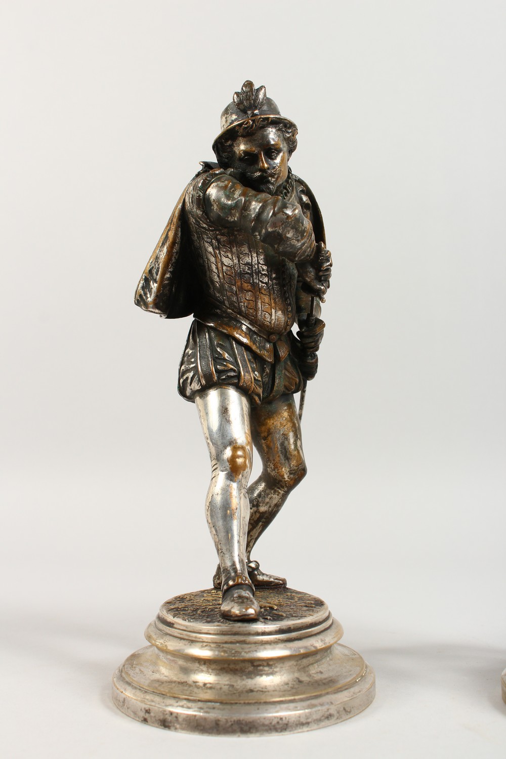 EMILE GUILLEMAN (1841-1907) FRENCH A PAIR OF LATE 19TH CENTURY SILVERED BRONZE FIGURES OF - Image 2 of 14