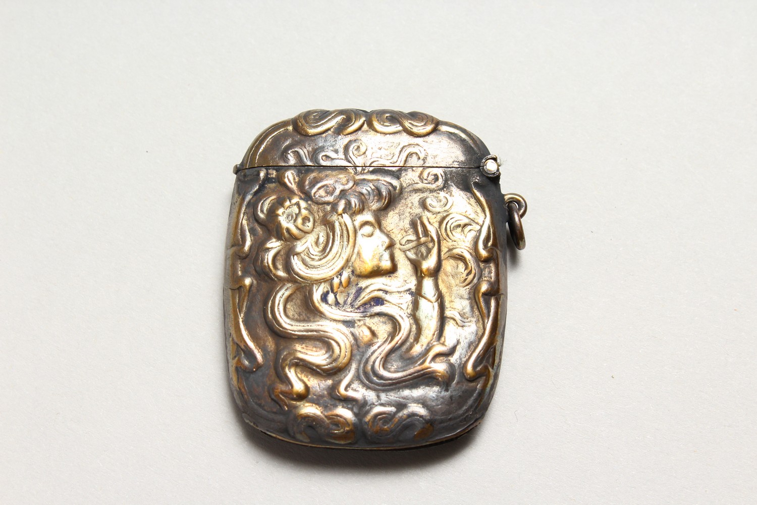 AN ART NOUVEAU STYLE VESTA CASE. - Image 2 of 2