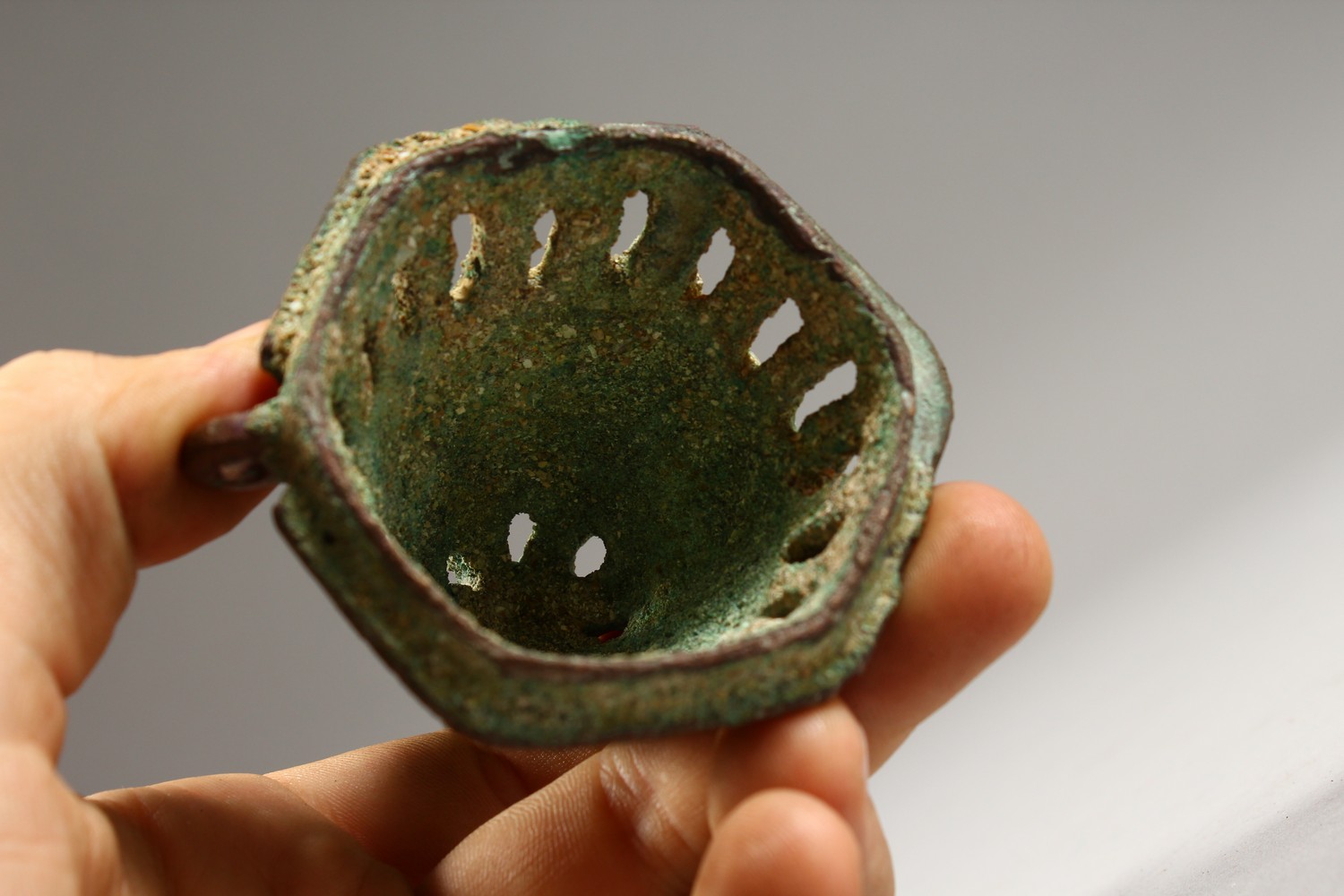 THREE BYZANTINE BRONZE BELLS. 1.5ins, 2ins and 4ins high. - Image 13 of 17