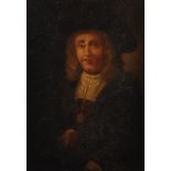 Manner of Samuel van Hoogstraten (1627-1678) Dutch. Bust Portrait of a Man, Oil on Panel,