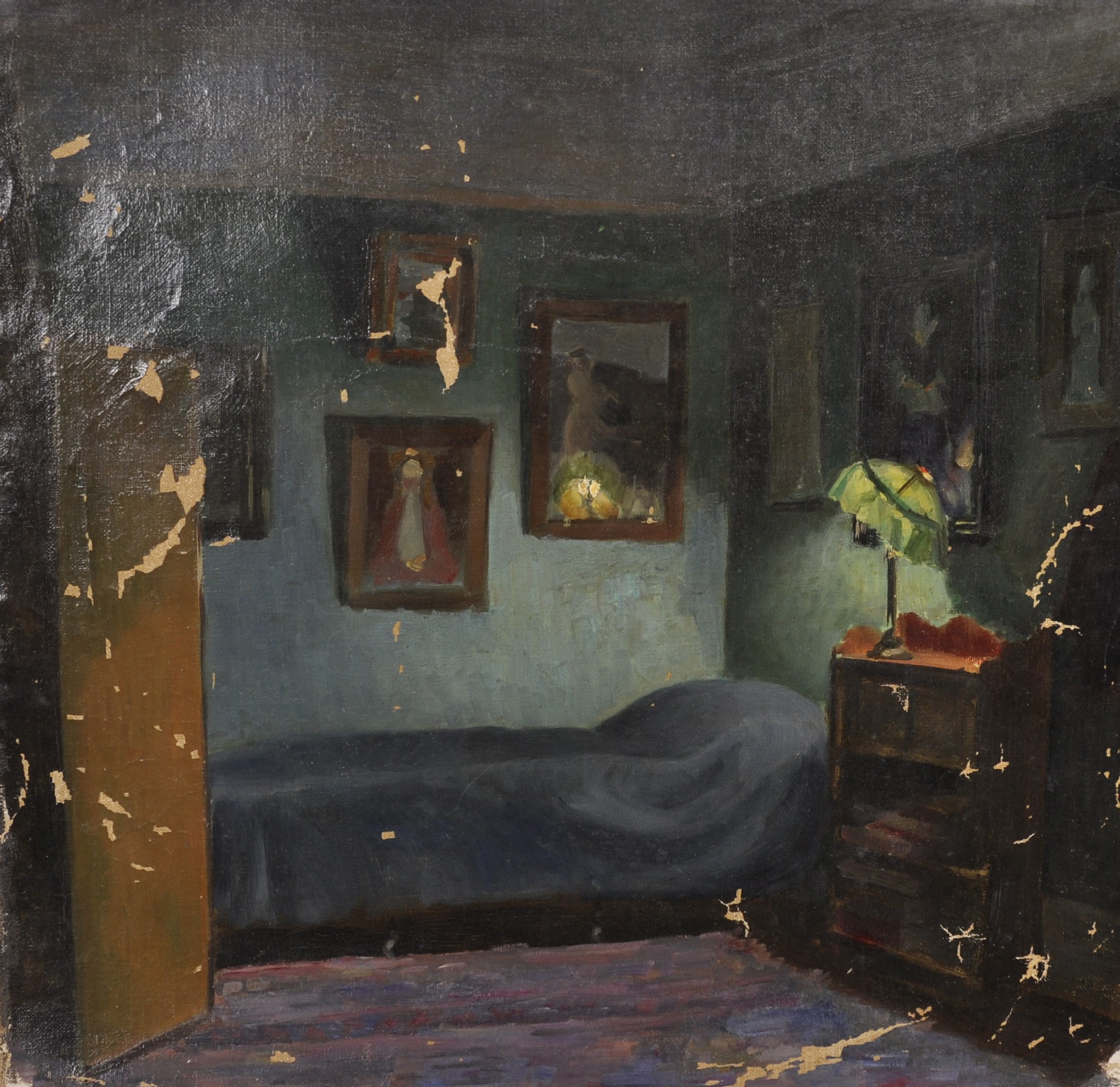 Manner of Walter Richard Sickert (1860-1942) British. The Interior of a Bedroom, with a Green