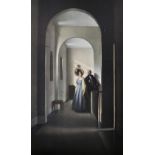 Leonard Campbell Taylor (1874-1969) British. "The Corridor", with Two Figures, Lithograph, Signed in