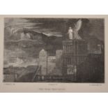 After John Martin (1789-1854) British. "The Third Temptation", Mezzotint, Unframed, 2.75" x 4.25",