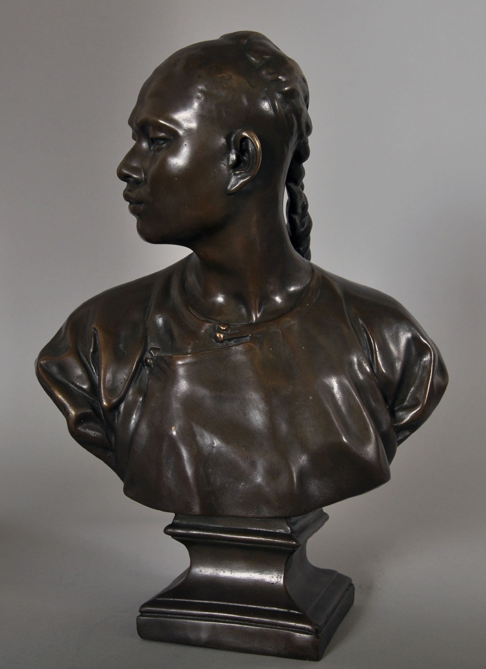 Jean-Baptiste Carpeaux (1827-1875) French. "Le Chinois", Bust of a Chinese Man, Bronze, '2nd - Image 3 of 6