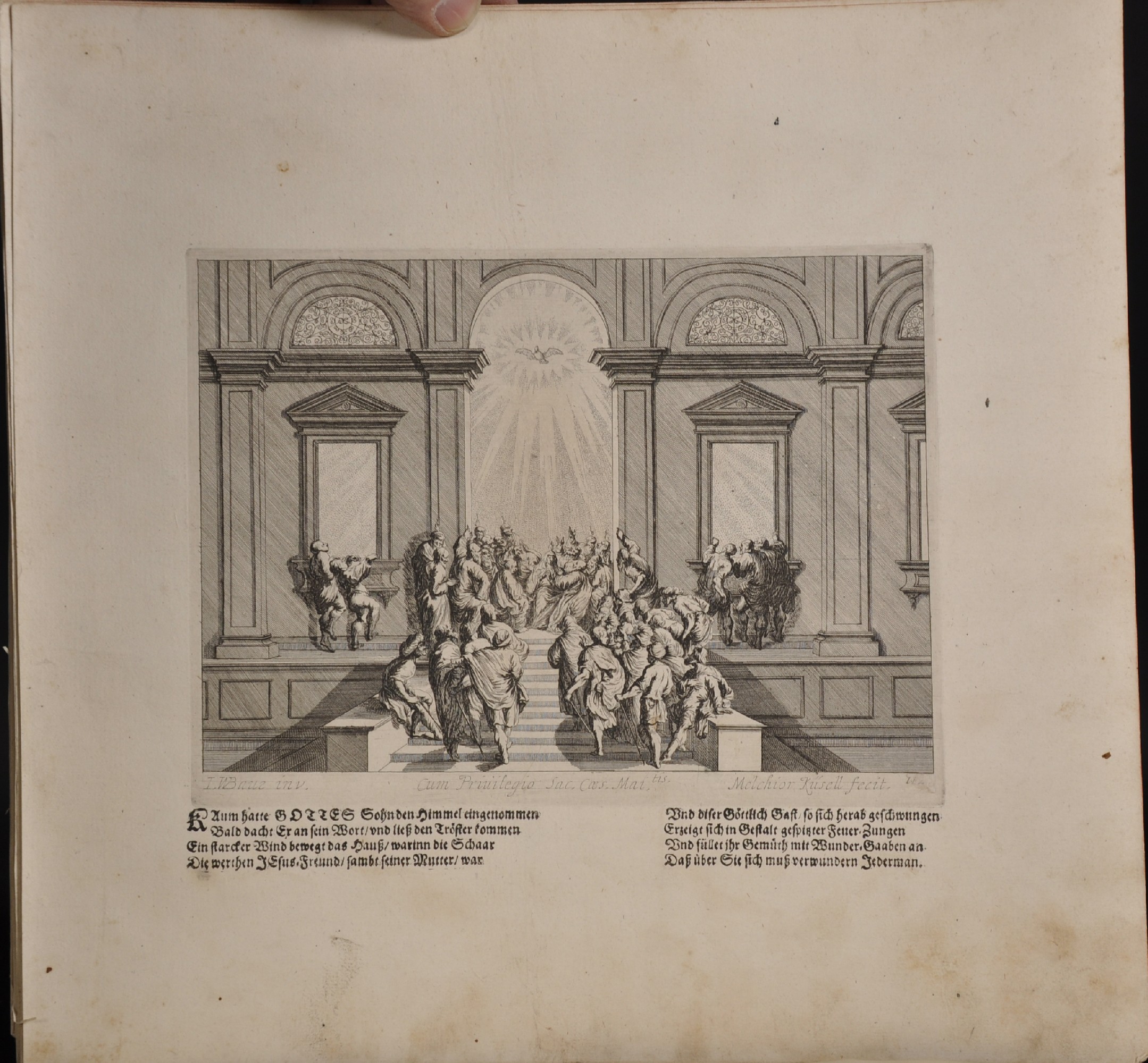 After Melchior Kusel (1626-1683) German, After Johann Wilhelm Baur (1607-1642) German. "Cum - Image 5 of 6