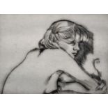Anthony Dufort (1948- ) British. Study of the Back of a Naked Lady, Etching, Signed, Dated 1982