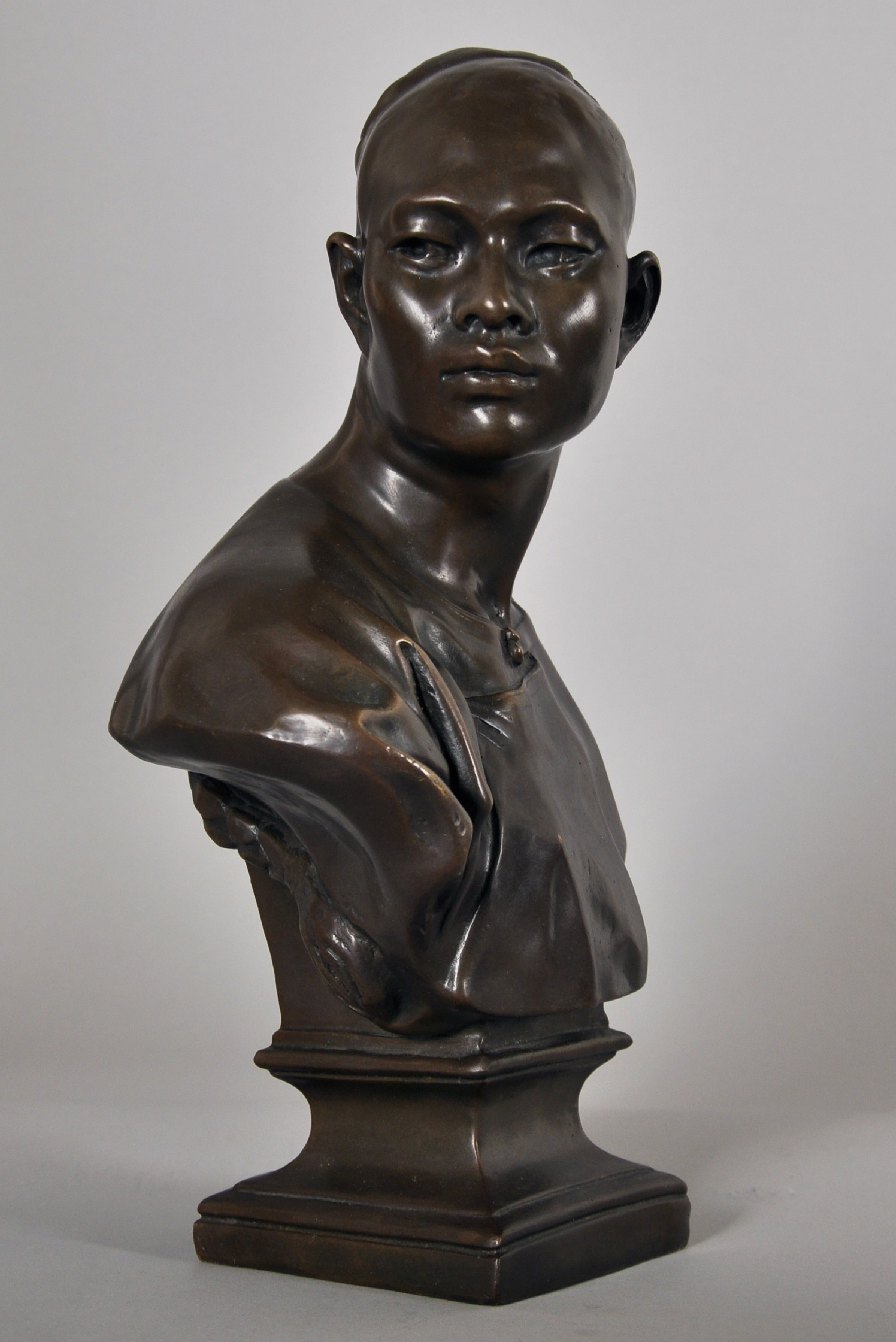 Jean-Baptiste Carpeaux (1827-1875) French. "Le Chinois", Bust of a Chinese Man, Bronze, '2nd