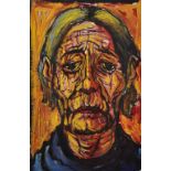 20th Century Continental School. "Old Woman 1951", Mixed Media, Inscribed and Dated 1951,