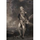 After John Hoppner (1758-1810) British. Portrait of Admiral Lord Nelson, Engraving, 23.5" x 15.75".