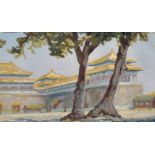 Katharine Jowett (1890-c.1965) British. "In the Forbidden City, Peking", Woodcut in Colours,