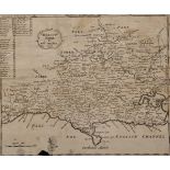 After Robert Morden (c.1650-1703) British. "Dorset Shire", Map, Unframed, 6.75" x 8", together