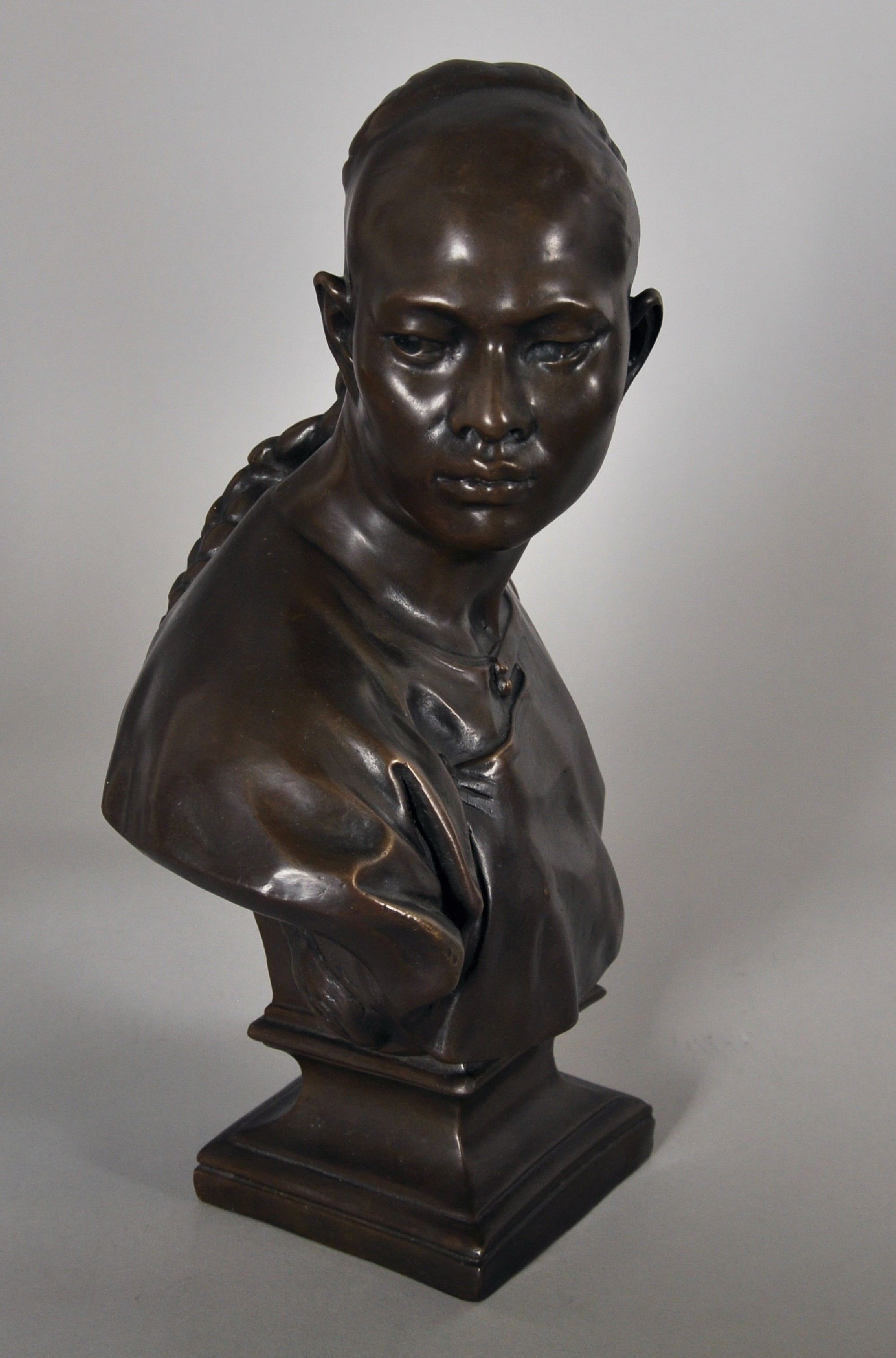 Jean-Baptiste Carpeaux (1827-1875) French. "Le Chinois", Bust of a Chinese Man, Bronze, '2nd - Image 2 of 6
