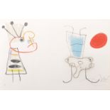 Joan Miro (1893-1983) Spanish. "L'enfance d'Ubu (Childhood of Ubu)" Plate 15., Lithograph, Signed