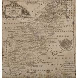 After Emanuel Bowen (1693-1767) British. "Northampton Shire", Map, Unframed, 7.5" x 7", together