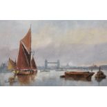 David Griffin (20th - 21st Century) British. "Sprit Sail Barge 'Valerie'", Oil on Artist's Board,