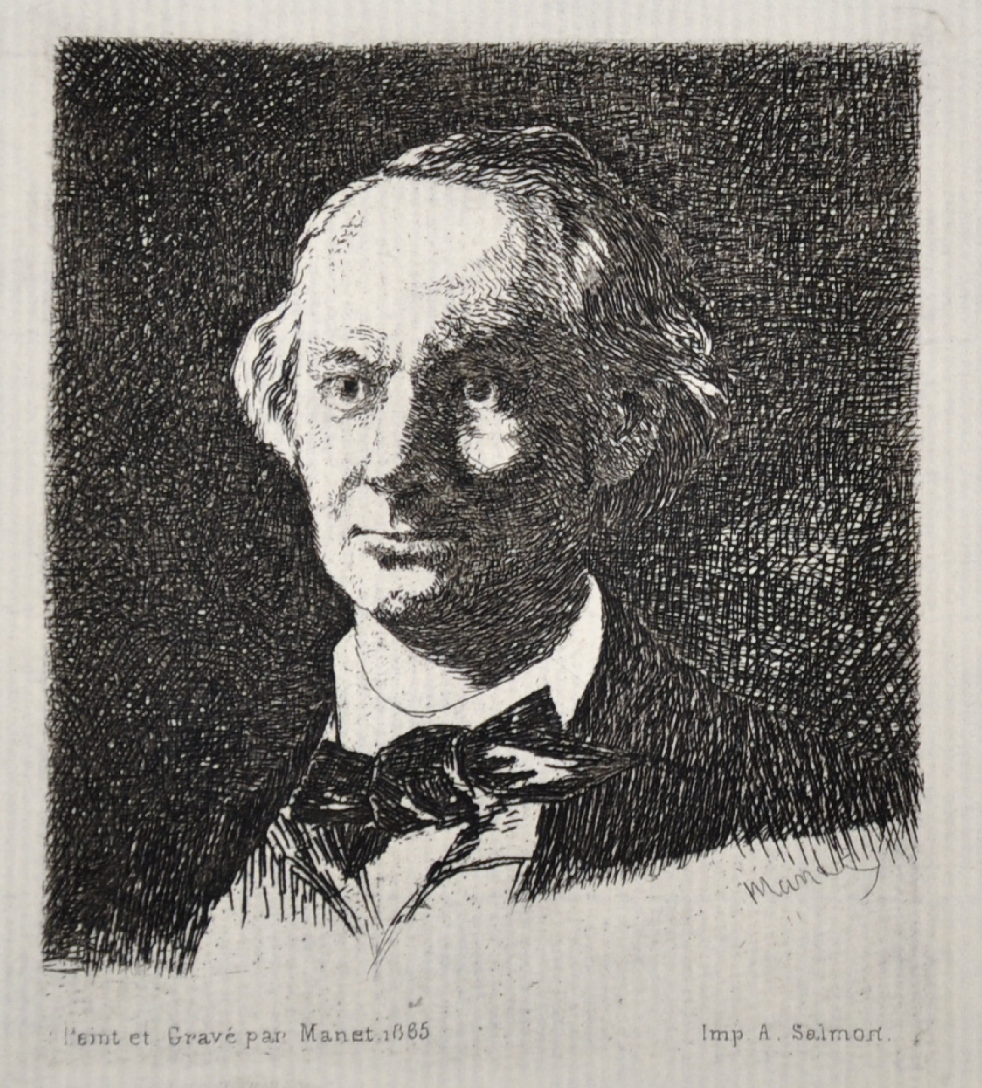 After Edouard Manet (1832-1883) French. A Portrait of Charles Baudelaire, after a Photograph by