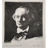 After Edouard Manet (1832-1883) French. A Portrait of Charles Baudelaire, after a Photograph by