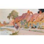 Arthur Claude Strachan (1865-c.1938) British. "Cottages in Surrey", Watercolour, Signed, and