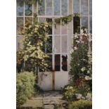 20th Century English School. Study of Orangery Doors with Broken Panes, Print, Indistinctly
