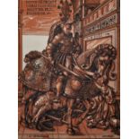 After Hans Burgkmair (1473-1531) German. 'St George', Print, 12.5" x 9".