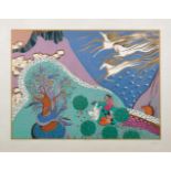 20th Century Spanish School. "Hesperides", Lithograph, Indistinctly Signed, Inscribed and Numbered