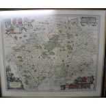 [MAP] JANSON (J.) [Warwickshire] Wigorniensis..., h-col'd engr. map, 19 x 23 inches [S] central
