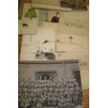 WWI interest, coll'n of misc. incl. photos of a propeller factory (Q).