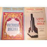 [THEATRE PROGRAMMES] 3 folders of 1920's & 1930's theatre programmes, incl. 1 designed by Rex