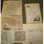 [MAPS] misc. maps, 17th - 19th c., of Moscow, Boston, Natal, Cape Colony, u/f or mounted (6).