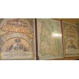 [MAP PUZZLES] ESLICK'S Patent Dissected Map of North America / South America / Spain / Asia (small