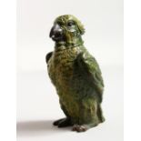 A COLD PAINTED COCKATOO THIMBLE HOLDER.