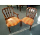 A SET OF EIGHT VICTORIAN STYLE MAHOGANY DINING CHAIRS, by Frank Hudson & Son, comprising two