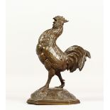 ANTOINE-LOUIS BARYE (1796-1875) FRENCH. A Strutting, Crowing Cockerel, circa 1860. Signed A. BARYE