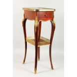 A GOOD FRENCH ORMOLU MOUNTED MAHOGANY AND MARQUETRY OCCASIONAL TABLE attributed to HENRY DASSON,