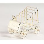 A VINTAGE CAR FOUR DIVISION TOAST RACK.